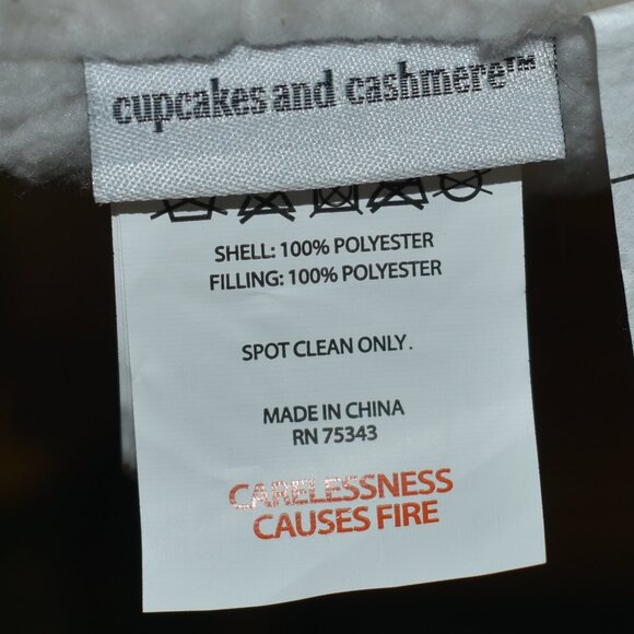 Cupcakes and Cashmere Spring Easter Sherpa White Bunny Rabbit Throw Pillow - Picture 5 of 7